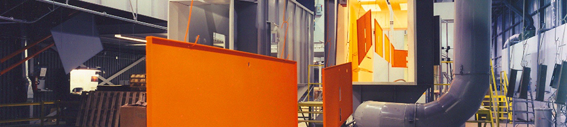Overhead conveyor automates powder coating line and saves labor costs compared to a batch handling system.