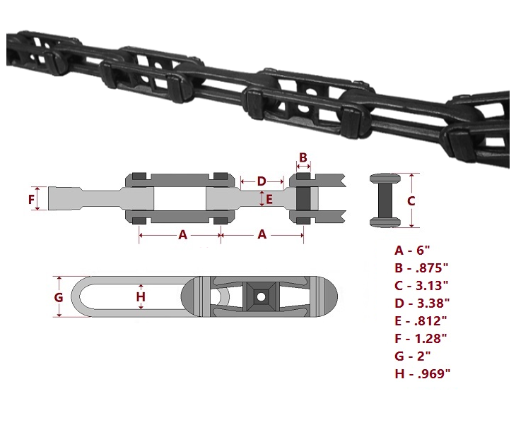 X678 I-Beam Conveyor Chain
